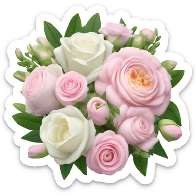 light pink flower bouquet  sticker