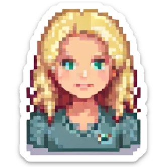 a beauty blonde woman sticker