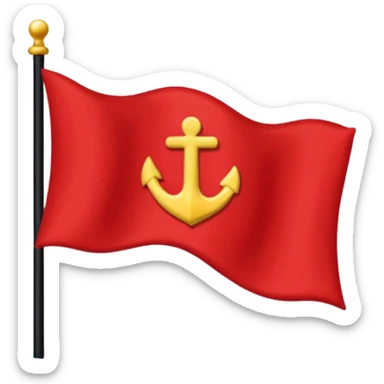 drapeau rouge à gauche et drapeau noir à droite sticker