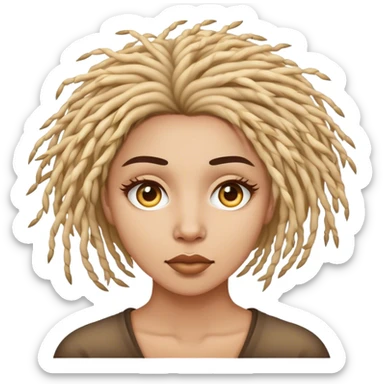 Woman with barred eyes and tumbleweed flying past her sticker