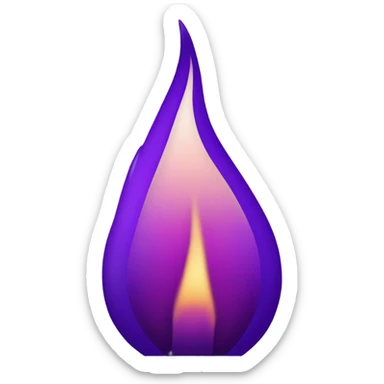 Purple flame emoji  sticker