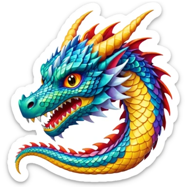 An anime dragon sticker