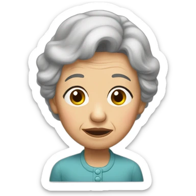 Grand mère triste sticker