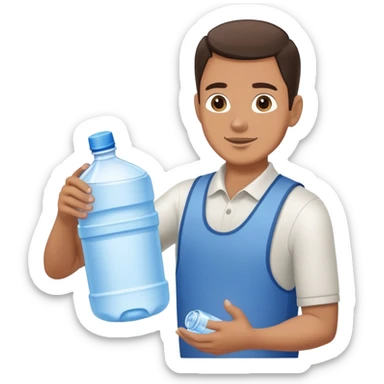 Man delivering hinckley gallon water  sticker