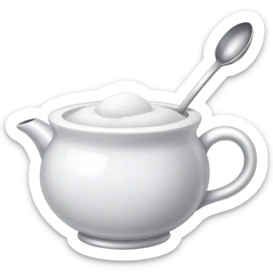 Sugar bowl with a spoon full of sugar sticker