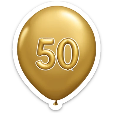 50th birthday balloon sticker
