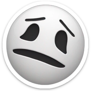 A sad Emoji wearing a laughting mask sticker