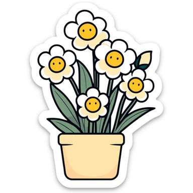 a cute lil beige bundle of flowers sticker