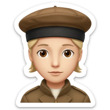Cette emoji😏 avec un capeau de poète sticker