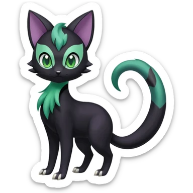 Meloetta-Purrloin-Nargacuga-Pokémon-Fakémon-fusion-hybrid-creature sticker