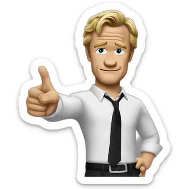 barney stinson pointing fingers toward camera sticker