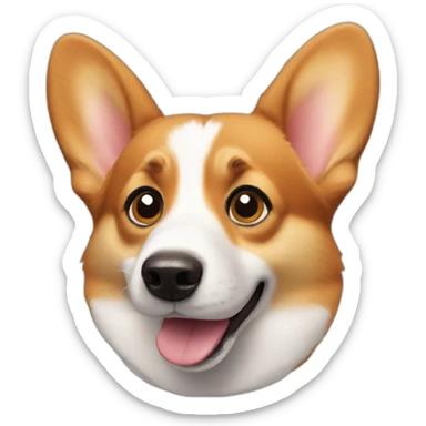 A corgi very surprised sticker