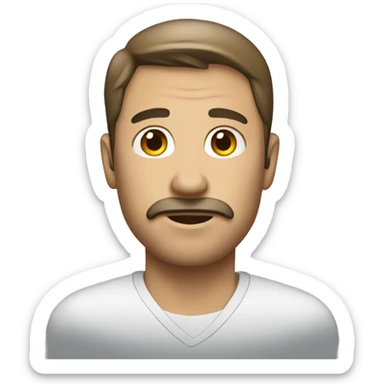 A men is a contact support sticker