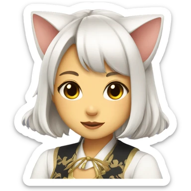 rich neko girl sticker