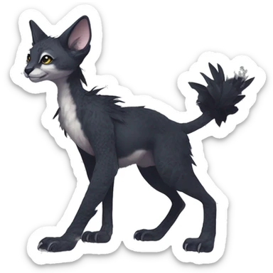  Cute Edgy Realistic Rare Fantasy Slim Vernid-Trico-Melprin-species by LiLaiRa, by Falvie, full body sticker