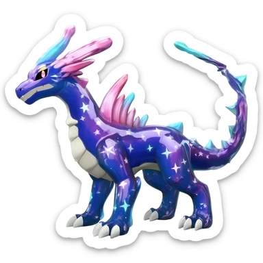 Shiny Starry Trico-Nargacuga-Silvally-Absol-Digimon-fusion-creature, full body sticker