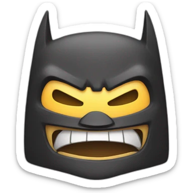 Angry batman smiling  sticker