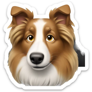 Shetland sheepdog driving sticker