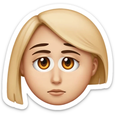 Side profile emoji, eye looking over in a judgy way like you hear someone say something stupid  sticker