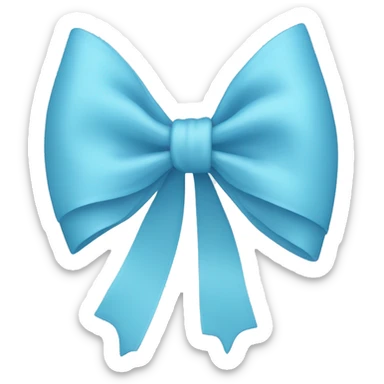 Light blue bow on light blue bow sticker