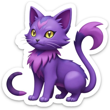 Purrloin-Delcatty-Pokémon-Fakémon-hybrid-creature (full body) sticker