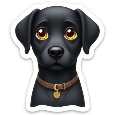 Black dog with heterochromia   sticker