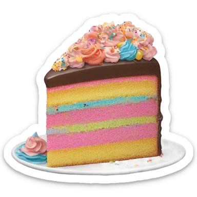 Yummy cake slice sticker