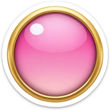 gold pink point round sticker