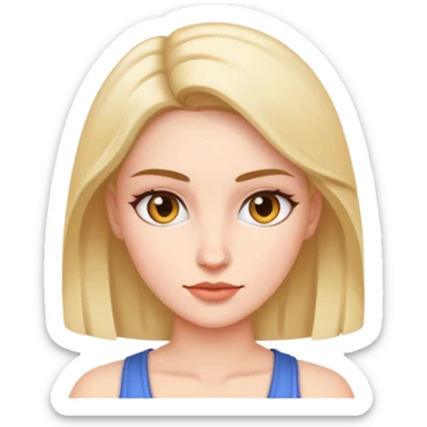 top half of a woman, upper body sticker