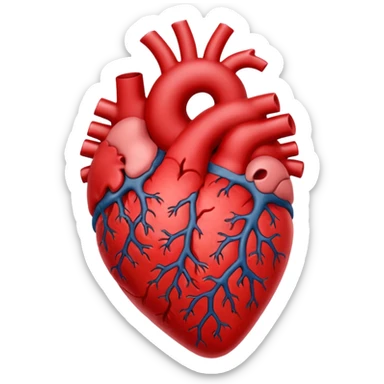 Split this emoji in half: 🫀 sticker