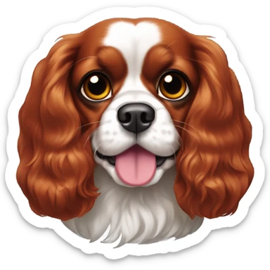 Ruby red King Charles cavalier  sticker