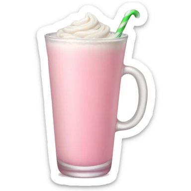 pastel pink christmas  drink sticker
