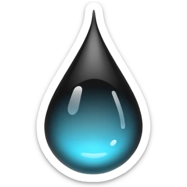 A drop of dark oil sticker