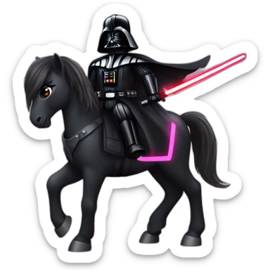 Darth Vader on a my little pony sticker