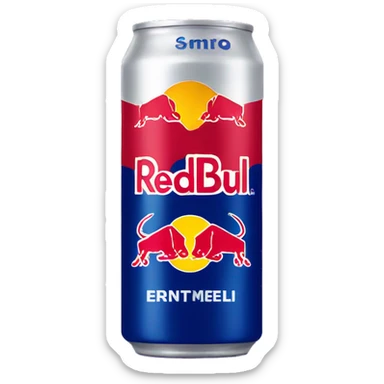 Sad redbull energy drink sticker