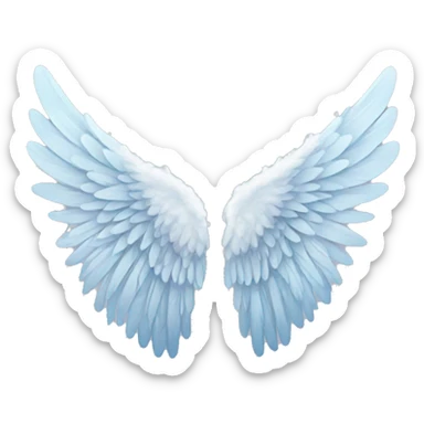 Iced angel wing sticker