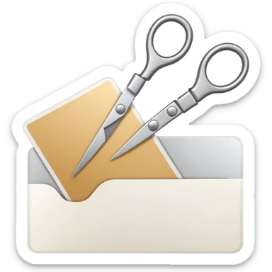 Scissors cutting ID card in half sticker