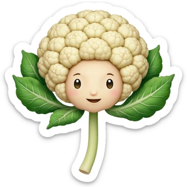 Polliflower.  It is a cauliflower floret with skinny arms and legs and a heart. sticker