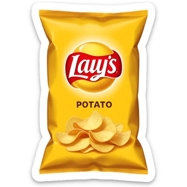 snack Lay's packaging sticker