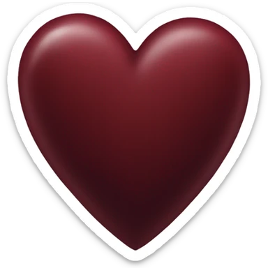 Dark red heart sticker