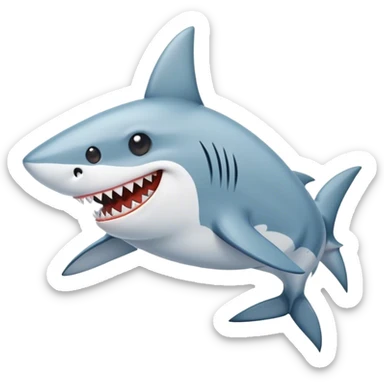 Shark dog sticker