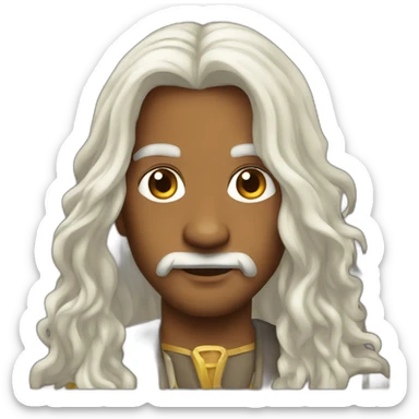 Long hair Sri Lankan dungeon master sticker