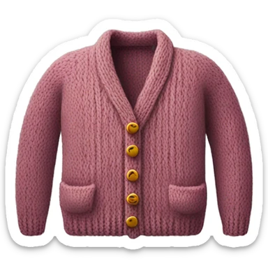 Knitted cardigan sticker