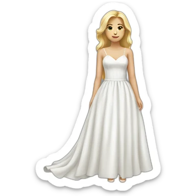 White dress with no person sticker