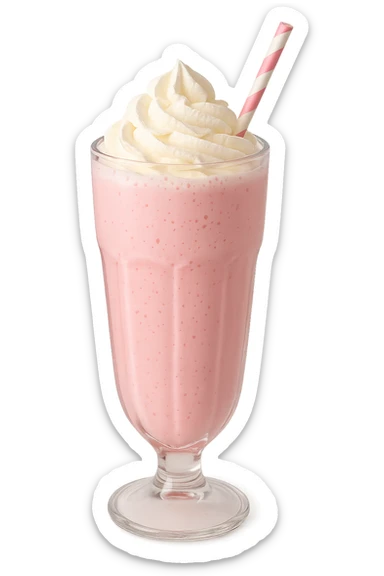pink milkshake sticker