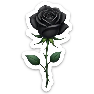 Black rose sticker