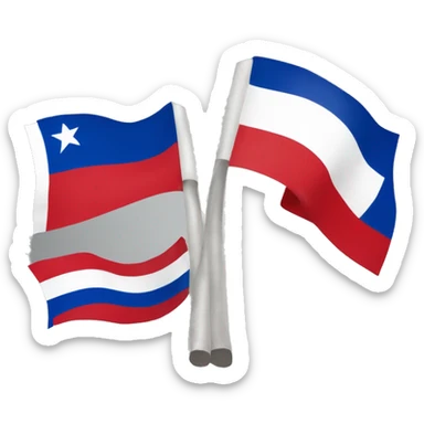 Bandera de República Dominicana al lado de la bandera de Corea  sticker