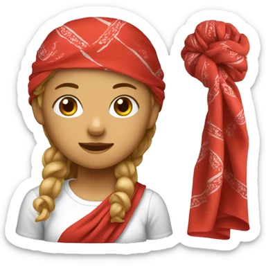 girl with red bandana sticker