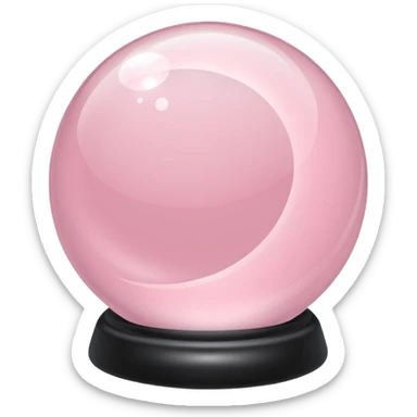 Soft pink and black Cristal ball sticker