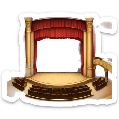 teatro tapia proscenium stage inside sticker